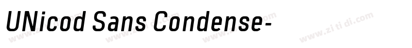 UNicod Sans Condense字体转换